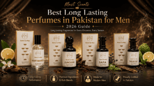 Best long lasting perfumes in Pakistan for men by Mast Scents including Most Wanted, Junoon, Safa, Shahkaar and Verde